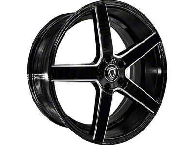 Capri Luxury C5178 Gloss Black Milled Wheel; Rear Only; 20x10 (10-14 Mustang)