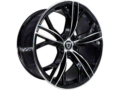 Capri Luxury C5189 Gloss Black Machined Wheel; Rear Only; 20x10.5 (10-14 Mustang)