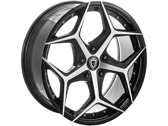 Capri Luxury C5194 Gloss Black Machined Wheel; Rear Only; 20x10 (10-14 Mustang)