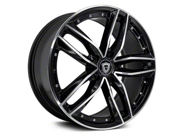 Capri Luxury C5228 Gloss Black Machined Wheel; 20x8.5 (10-14 Mustang)