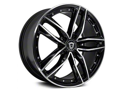 Capri Luxury C5228 Gloss Black Machined Wheel; 20x8.5 (10-14 Mustang)