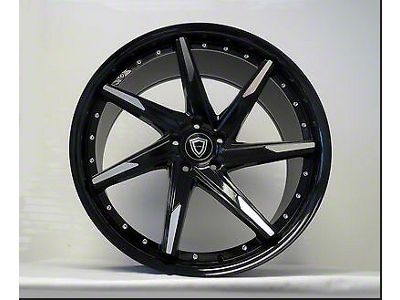 Capri Luxury C7023 Gloss Black Machined Wheel; 20x8.5 (10-14 Mustang)