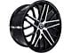 Capri Luxury C0104 Gloss Black Machined Wheel; Rear Only; 20x10.5 (2024 Mustang)