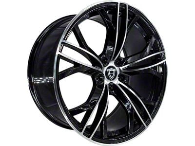Capri Luxury C5189 Gloss Black Machined Wheel; Rear Only; 20x10.5 (2024 Mustang)