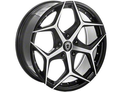 Capri Luxury C5194 Gloss Black Machined Wheel; Rear Only; 20x10 (2024 Mustang)