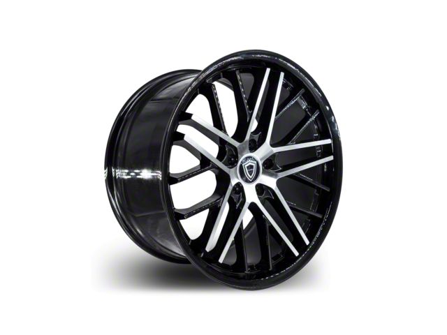 Capri Luxury C0104 Gloss Black Machined Wheel; Rear Only; 20x10.5 (16-24 Camaro)