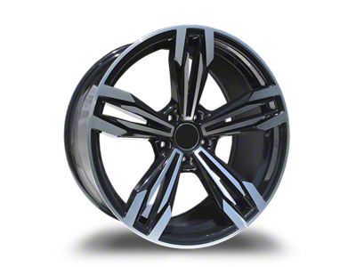 Capri Luxury C5111 Gloss Black Machined Wheel; Rear Only; 20x10 (16-24 Camaro)