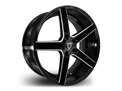 Capri Luxury C5178 Gloss Black Milled Wheel; Rear Only; 20x10; 38mm Offset (16-24 Camaro)