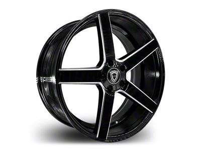 Capri Luxury C5178 Gloss Black Milled Wheel; Rear Only; 20x10 (16-24 Camaro)