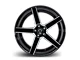 Capri Luxury C5178 Gloss Black Milled Wheel; Rear Only; 20x10 (16-24 Camaro)