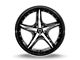 Capri Luxury C5193 Gloss Black Machined Wheel; Rear Only; 20x10.5 (16-24 Camaro)