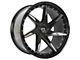 Capri Luxury C7023 Gloss Black Machined Wheel; 20x8.5 (16-24 Camaro)