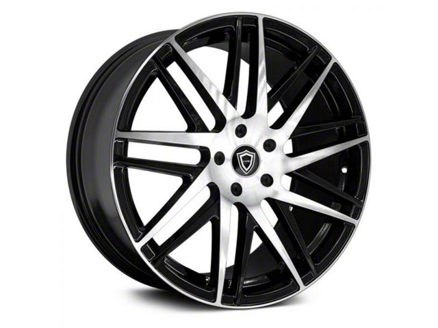 Capri Luxury C0103 Gloss Black Machined Wheel; 22x9 (08-23 RWD Challenger, Excluding Widebody)