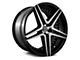 Capri Luxury C5260 Gloss Black Machined Wheel; Rear Only; 22x10.5 (08-23 RWD Challenger, Excluding Widebody)