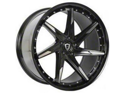 Capri Luxury C7023 Gloss Black Machined Wheel; Rear Only; 20x10.5 (08-23 RWD Challenger)