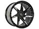 Capri Luxury C7023 Gloss Black Machined Wheel; Rear Only; 20x10.5 (08-23 RWD Challenger)