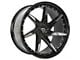 Capri Luxury C7023 Gloss Black Machined Wheel; 20x8.5 (08-23 RWD Challenger)