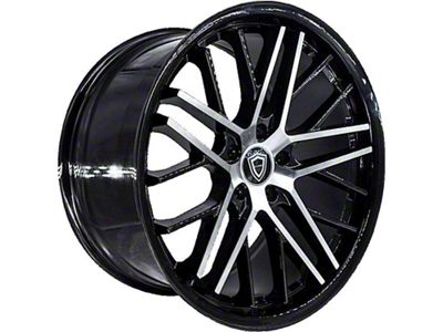 Capri Luxury C0104 Gloss Black Machined Wheel; Rear Only; 20x10.5; 15mm Offset (11-23 RWD Charger)