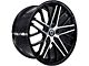 Capri Luxury C0104 Gloss Black Machined Wheel; 20x8.5 (11-23 RWD Charger)