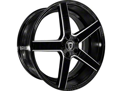 Capri Luxury C5178 Gloss Black Milled Wheel; Rear Only; 20x10 (11-23 RWD Charger)