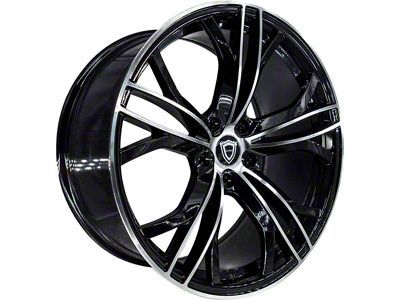 Capri Luxury C5189 Gloss Black Machined Wheel; Rear Only; 20x10.5 (11-23 RWD Charger)