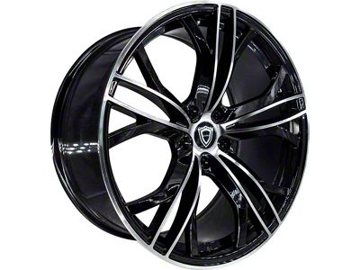Capri Luxury C5189 Gloss Black Machined Wheel; 20x8.5; 15mm Offset (11-23 RWD Charger)