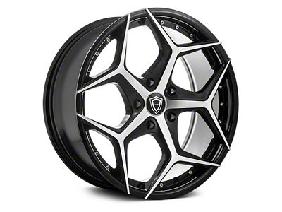 Capri Luxury C5194 Gloss Black Machined Wheel; 22x9; 15mm Offset (11-23 RWD Charger, Excluding Widebody)