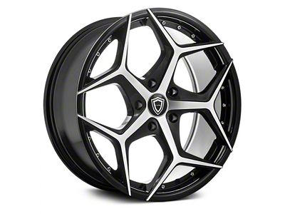 Capri Luxury C5194 Gloss Black Machined Wheel; 22x9 (11-23 RWD Charger, Excluding Widebody)