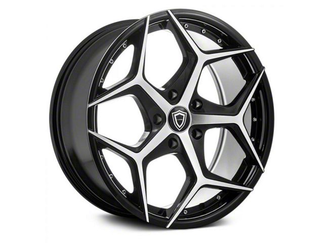 Capri Luxury C5194 Gloss Black Machined Wheel; 22x9 (11-23 RWD Charger, Excluding Widebody)