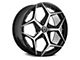 Capri Luxury C5194 Gloss Black Machined Wheel; 22x9 (11-23 RWD Charger, Excluding Widebody)