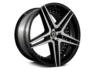 Capri Luxury C5260 Gloss Black Machined Wheel; 22x9 (11-23 RWD Charger, Excluding Widebody)