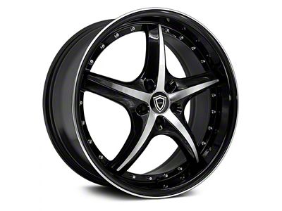 Capri Luxury C5193 Gloss Black Machined Wheel; 20x8.5 (21-24 Mustang Mach-E)