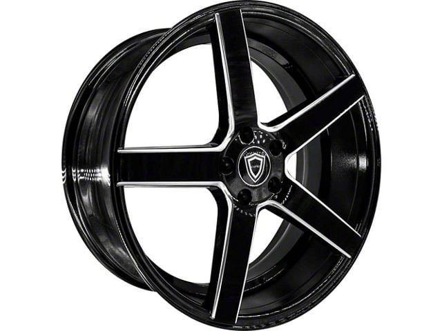 Capri Luxury C5178 Gloss Black Milled Wheel; 20x8.5 (15-23 Mustang GT, EcoBoost, V6)