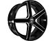 Capri Luxury C5178 Gloss Black Milled Wheel; 20x8.5 (15-23 Mustang GT, EcoBoost, V6)