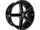 Capri Luxury C5178 Gloss Black Milled Wheel; Rear Only; 20x10; 38mm Offset (15-23 Mustang GT, EcoBoost, V6)