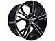 Capri Luxury C5189 Gloss Black Machined Wheel; 20x8.5 (15-23 Mustang GT, EcoBoost, V6)