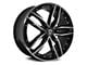 Capri Luxury C5228 Gloss Black Machined Wheel; 20x8.5 (15-23 Mustang GT, EcoBoost, V6)