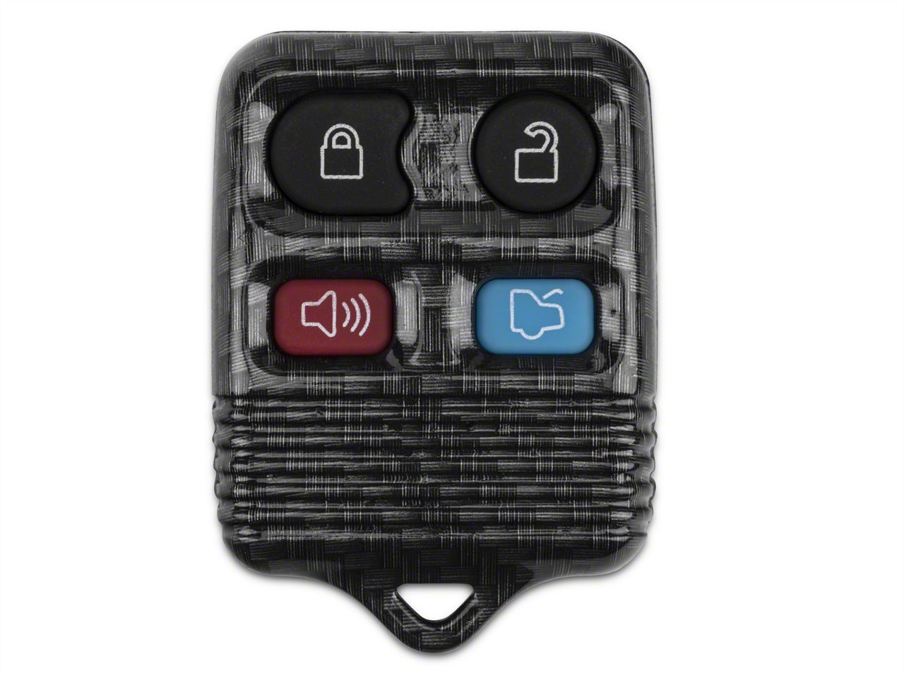 TANGSEN Key Fob Case For Ford 3-Button Key - Carbon Fiber Pattern, ABS & Silicone Cover, C-MAX, Escape, Fiesta, Focus, Fusion