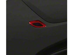 carbonaddons Small Door Speaker Trim Cover; Red Carbon Fiber (16-24 Camaro)