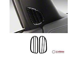 Carbonaddons A-Pillar A/C Vent Trim Overlay; Black Carbon Fiber (05-13 Corvette C6)