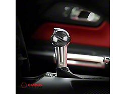 Carbonaddons Automatic Shift Knob Cover; Black Carbon Fiber (15-26 Mustang w/ Automatic Transmission, Excluding GT500)