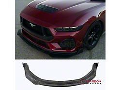 Carbonaddons Front Bumper Lip Splitter Extension; Carbon Fiber (24-26 Mustang GT, EcoBoost)