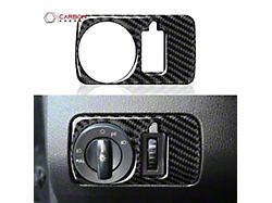 Carbonaddons Headlight Switch Trim Overlay; Black Carbon Fiber (05-09 Mustang)