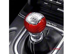 Carbonaddons Manual Shifter Knob Cover; Black Carbon Fiber (15-26 Mustang w/ Manual Transmission)