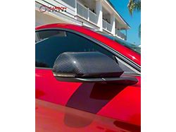 Carbonaddons Side Mirror Covers with Turn Signal Cutout; Carbon Fiber (24-26 Mustang)