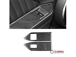 Carbonaddons Window Switch Trim Overlay; Red Carbon Fiber (05-09 Mustang Coupe)
