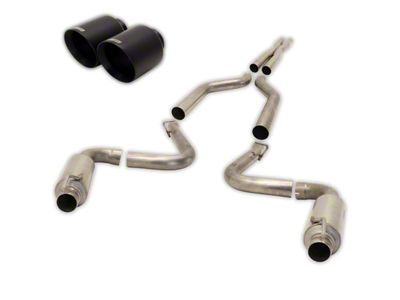 Carven Exhaust Cat-Back Exhaust System with Ceramic Black Tips (15-23 6.2L HEMI Charger)