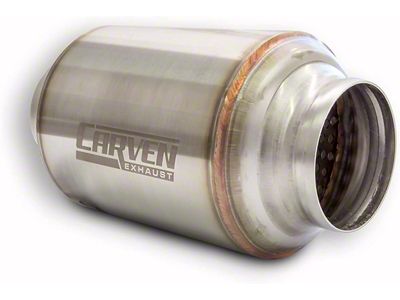 Carven Exhaust R-Performance Muffler; 3-Inch Inlet /3-Inch Outlet (Universal; Some Adaptation May Be Required)