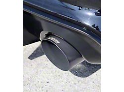 Carven Exhaust Angled Cut Rolled End Round Exhaust Tip; 5-Inch; Black (15-23 V8 HEMI Charger)