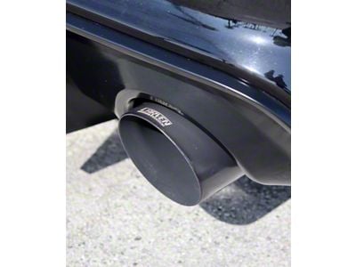 Carven Exhaust Angled Cut Rolled End Round Exhaust Tip; 5-Inch; Black (15-23 V8 HEMI Charger)